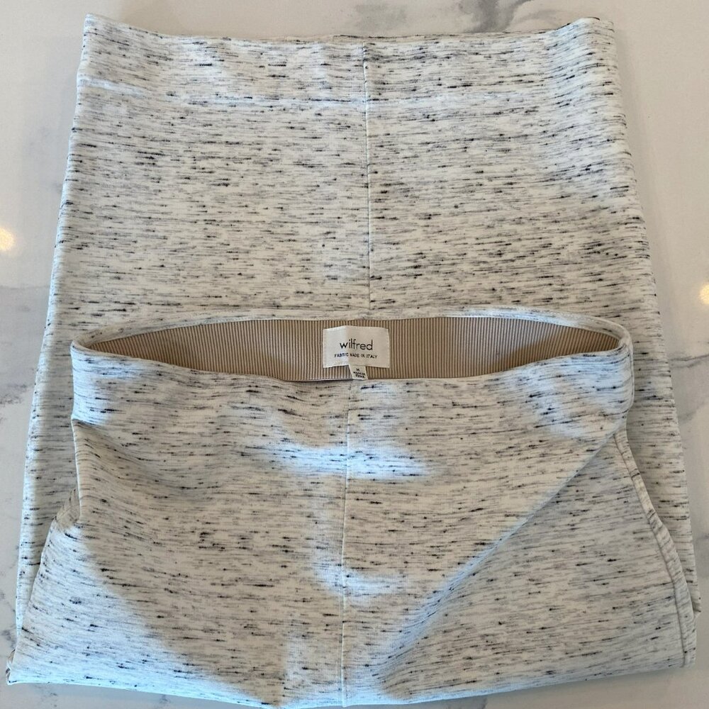 Aritzia Wilfred Pencil Stretch Skirt Fabric Made in Italy Heather Size M - Picture 2 of 6